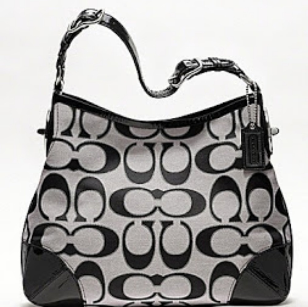 Coach Peyton Signature Sateen Shoulder Purse19758M